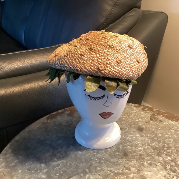 STRAW HAT. BERET STYLE. VINTAGE DESIGN. MUST SEE - Picture 7 of 7